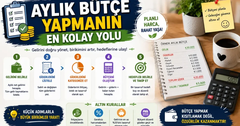 Aylık Bütçe Yapmanın En Kolay Yolu