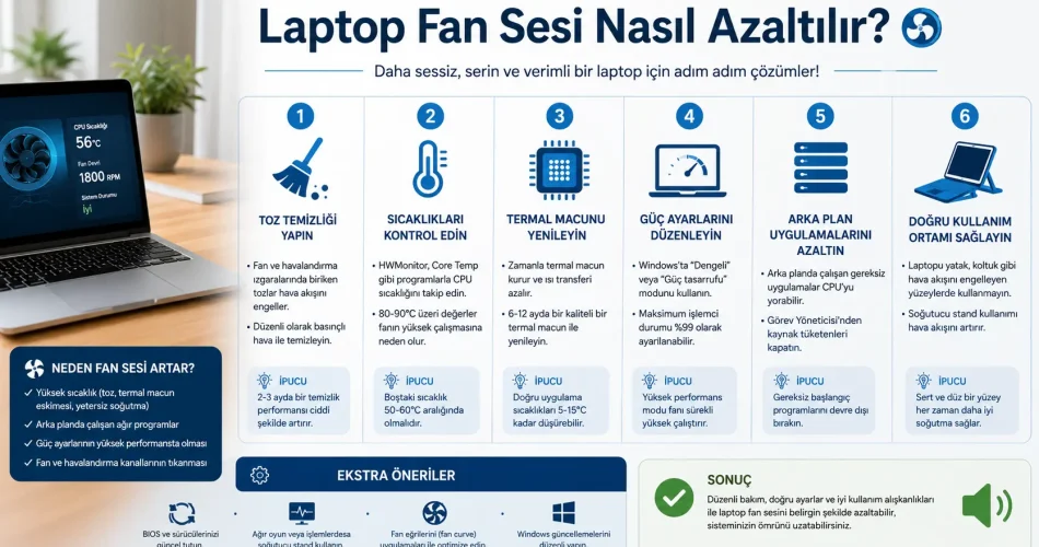 Laptop Fan Sesi Nasıl Azaltılır