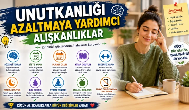 Unutkanlığı Azaltmaya Yardımcı Alışkanlıklar