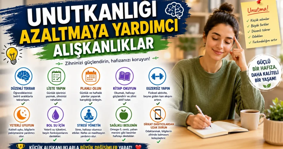 Unutkanlığı Azaltmaya Yardımcı Alışkanlıklar
