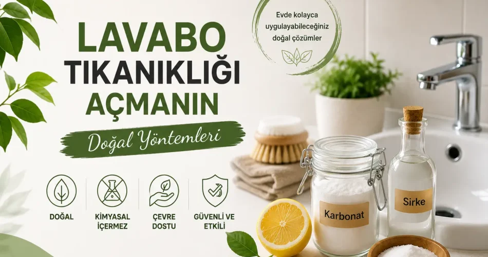 lavabo tıkanlıklığı açmanın doğal yöntemi