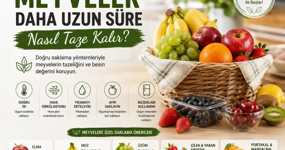 meyveler daha uzun süre nasıl taze kalır